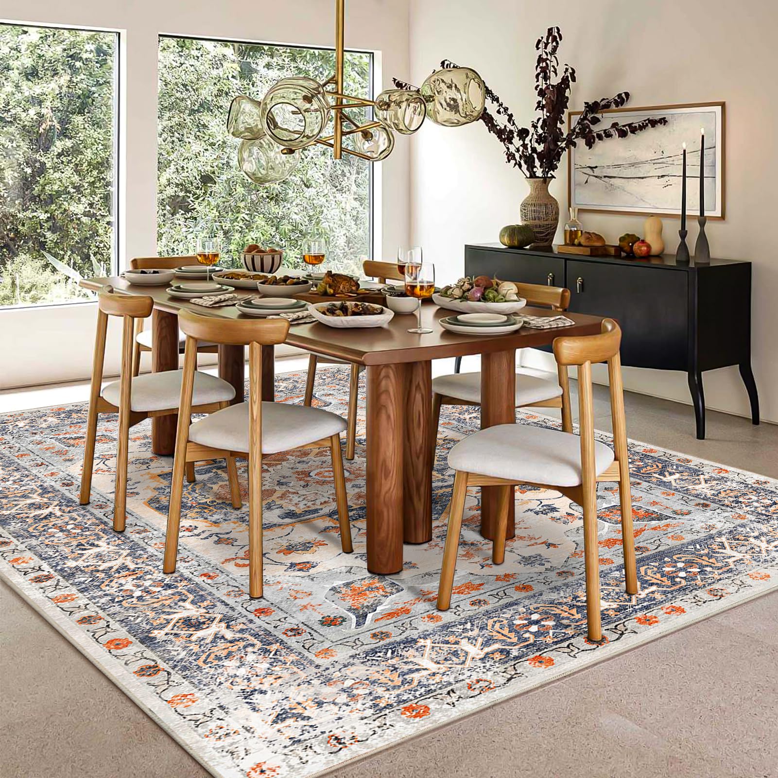 Amazon.com: VK VK·LIVING Machine Washable Rug 6'x9' Vintage Design